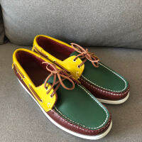 Docksides SEBAGO-Eye Plushwave Tritone รองเท้าโบ๊ทชูส์ ผู้ชาย สีกรม/ขาว