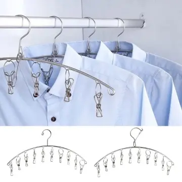Stainless Steel Windproof Clothespin Laundry Hanger Clothesline
