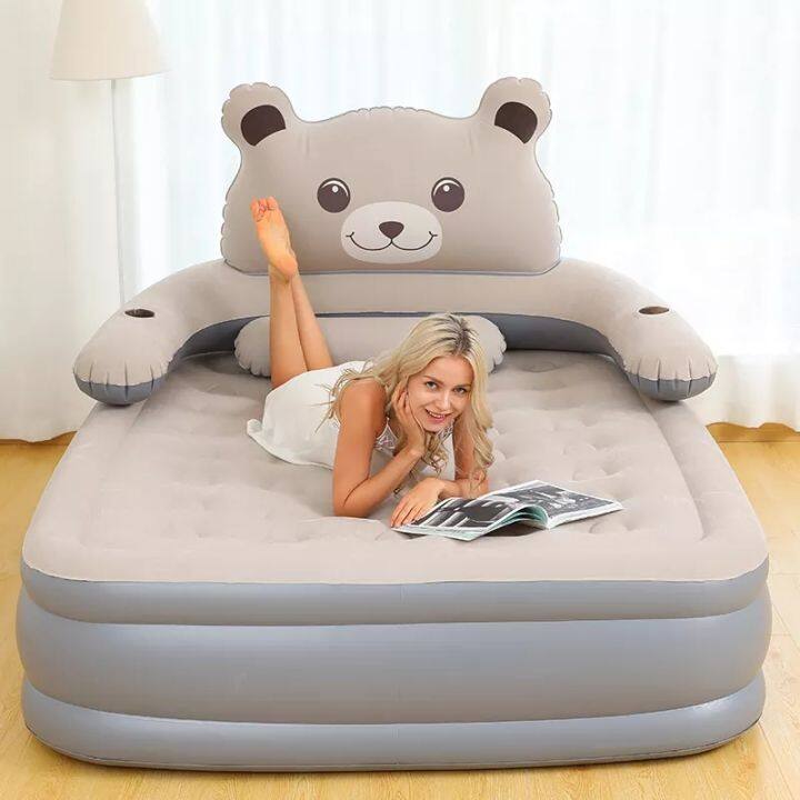 logon-air-mattress-โซฟาเป่าลมที่นอนเป่าลมพร้อมปั๊มลมไฟฟ้าที่นอนเป่าลมโซฟาพักผ่อนเบาะลมรถยนต