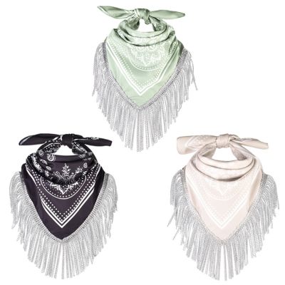 Bachelorette Bandanas Rhinestones Neckerchief Cowboys Bandanas Cowgirl Bandanas Rhinestones Fringe Paisley Scarf Shawl