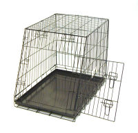 Spot parcel post Oblique Cage Steel Cage Iron Wire Dog Crate for Car Trunk