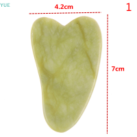 ?【Lowest price】YUE Roller and Gua Sha Tools by Natural Jade Scraper Massager with Stones for Face