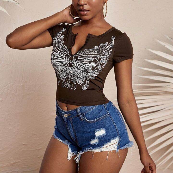 women-vintage-crop-tops-s-slim-fit-butterfly-print-short-sleeve-v-neck-t-shirt-fashion-summer-women-retro-commuter-clothing