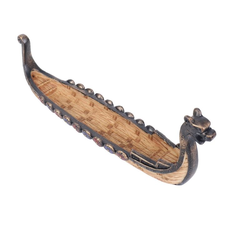 4x-dragon-boat-incense-stick-holder-burner-hand-carved-carving-censer-ornaments-retro-incense-burners-traditional-design