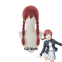 Love Live Nijigasaki Emma Verde 45cm Medium Long Anime Cosplay Wigs Fiber Heat Resistant Synthetic Hair + Wig Cap Nails Screws Fasteners