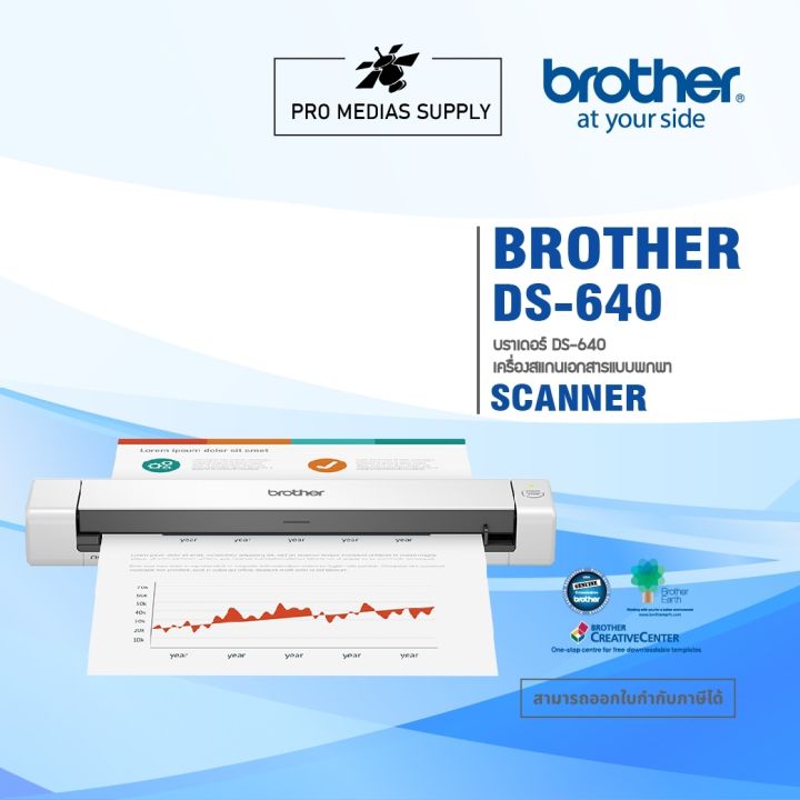 brother-scanner-ds-640-เครื่องสแกนเนอร์-เครื่องสแกนเอกสาร-เครื่องสแกนนามบัตร-รับประกัน-1-ปี