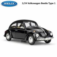 โมเดลรถแข่ง WELLY No.22436W Volkswagen Beetle อัตราส่วน 1:24  รถคลาสสิกโลหะผสม เหมะสำหรับเป็นของขวัญในโอกาศต่างๆ