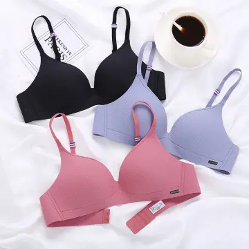 Women Teen Girls Thin Cotton Breathable Sports Bra Underwear Wire Free Push  up Running A-Cup Bra with Adjustable Straps for 12-18 Years Women Girls - 4  Pack (32) : : Clothing, Shoes & Accessories