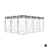 [สินค้าพร้อมจัดส่ง]⭐⭐พร้อมส่ง ส่งไว โหลแก้ว Ball  Mason Jar จุ 27 ออนซ์ แพค 6 ชิ้น[สินค้าใหม่]จัดส่งฟรีมีบริการเก็บเงินปลายทาง⭐⭐