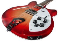 ไฟดีลักซ์ Glo ซากุระเชอร์รี่ Rickenbacker 330 360 12สายกีต้าร์ไฟฟ้าบอดี้กึ่งกลวงเคลือบเงา Fretboard สองแจ็คตัวจ่าย