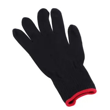 2 Pieces Heat Resistant Gloves 3 Finger Mittens Protection Gloves Curling  Wand Glove Reusable Heat Gloves for Barber Hair Styling Curling Perming  Hair