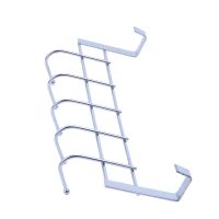 3X 5 Hooks Over Door Home Bathroom Kitchen Coat Towel Loop Hanger Rack Holder Shelf,Silver