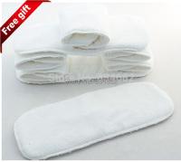 【CC】 shipping 10pcs Washable Reusable Baby Diapers Nappy Inserts Microfiber 2 layers Diaper Insert