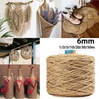 Jute Strings 1-50m Jute Twine Jute Ropes Twine Natural Cord Rustic Abaca Twine Country Craft DIY Handmade Accessories For Home Decor Cat Pet Scratchin