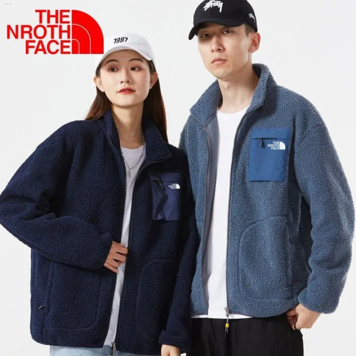 north-face-north-แจ็คเก็ตขนแกะกลางแจ้งพื้นผิว-tnf-ชายและหญิงคู่รุ่นฤดูใบไม้ร่วงและฤดูหนาวตุ๊กตาขนแกะเสื้อแจ็คเก็ตคาร์ดิแกนกันหนาวผ้าฟลีซ