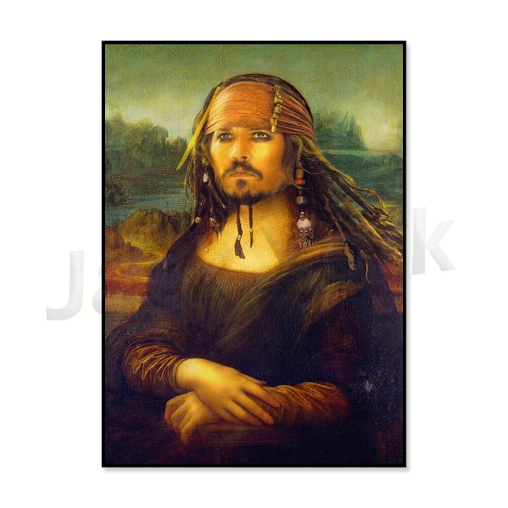 ตลก-mona-lisa-โปสเตอร์สำหรับห้องพักหอพักและถ้ำมนุษย์-lisa