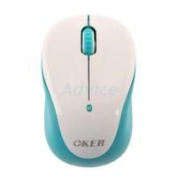 OKER เมาส์ BLUETOOTH Optical (BT-106) White/Blue