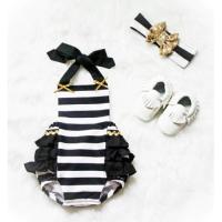 BABYGARDEN Newborn Baby Girl Stripe Ruffle Bodysuit Headband 2pcs Princess Sunsuit Jumpsuit Cute Casual Clothes