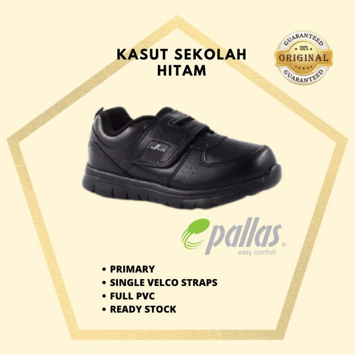 Original Jenama Pallas Kasut Sekolah Hitam 1 Lekat 205 1185bk 307