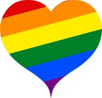 Rainbow Flag Heart Car Decal Bumper Sticker Gay Pride LGBT Gay Lesbian Bisexual Transgender Support (Heart) 12cm*7cm Electrical Connectors