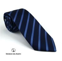 Giorgio Del Sarto Necktie 8.5 cm Blue with Fabric Texture เนคไทสีน้ำเงินมีเท็กเจอร์