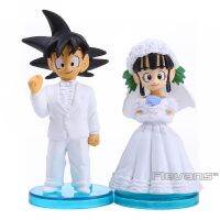 Goku &amp; Chichi Wedding Ver PVC Figures ของเล่นตุ๊กตาชุด2ชิ้น