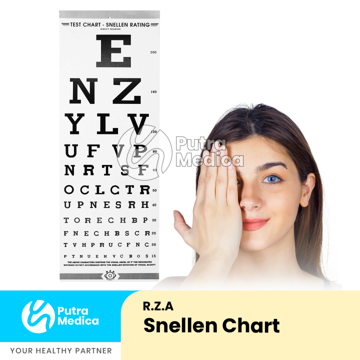 Snellen Chart / Kertas Tes Periksa Mata Rabun / Poster Snelen E / Test ...