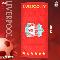 ของแท้ 100% JHC Towel  ผ้าขนหนูลิขสิทธิ์ Liverpool LFC-1902 ขนาด 16x32 นิ้ว( เช็ดผม)