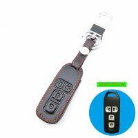 ☍♝♦ High quality leather motorcycle key case cover set for Honda n-one N-BOX N wagon Plus 2018 new 4 buttons keypad shell