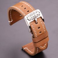 ❆♈ Cowhide Watchband สร้อยข้อมือผู้หญิงผู้ชายเข็มขัดหนังแท้ 20 มม. 22 มม. 7 สีอุปกรณ์เสริมสายนาฬิกาวินเทจ