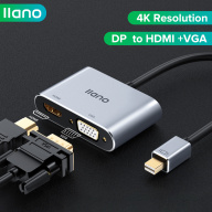 llano Bộ Chuyển Đổi Mini DisplayPort Sang HDMI VGA 2 Trong 1 Bộ Chuyển Đổi Cáp Thunderbolt 4K 60Hz DP, Cho PC Laptop TV Bề Mặt MacBook thumbnail