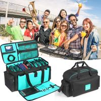 Portable DJ Cable Bag Detachable Padded Bottom Luggage Case Multifunctional USB Gadget Organizer for Audio Equipment Accessories