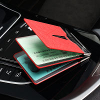 Creative Driving License Leather Cover Mens Driving License Two-in-One Personality Document Bag Couple Models Female High-End Metal Card Bag