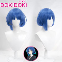 ในสต็อก Yamada Ryo Wig Anime Bocchi The Rock! DokiDoki ผมสั้นสีน้ำเงิน Yamada Ryo ผู้หญิงคอสเพลย์ผมสังเคราะห์ทนความร้อน