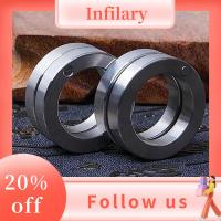 INFILARY 2/4PCS เหล็กไร้สนิม แหวนพับได้ แบบพกพาได้ ของขวัญสำหรับเด็ก วงแหวนหมุนคู่ ของใหม่ เครื่องประดับอัญมณีอัญมณี แหวนวงแหวน สำหรับผู้หญิง