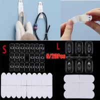 20/6PCS Wall Transparent Removable Seemless Cable Clamp Adhesive Rack Hanger