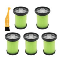 5 Packs Washable Dirt Bin Stick Filter Replacement Kit for AirRam Short MK2 K9 Cordless Vacuum Cleaner Filters