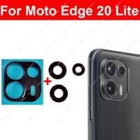 กระจกเลนส์กล้องด้านหลังสําหรับ Motorola MOTO Edge 20 Lite กล้องด้านหลังเลนส์แก้วสติกเกอร์กาวเปลี่ยนสติกเกอร์