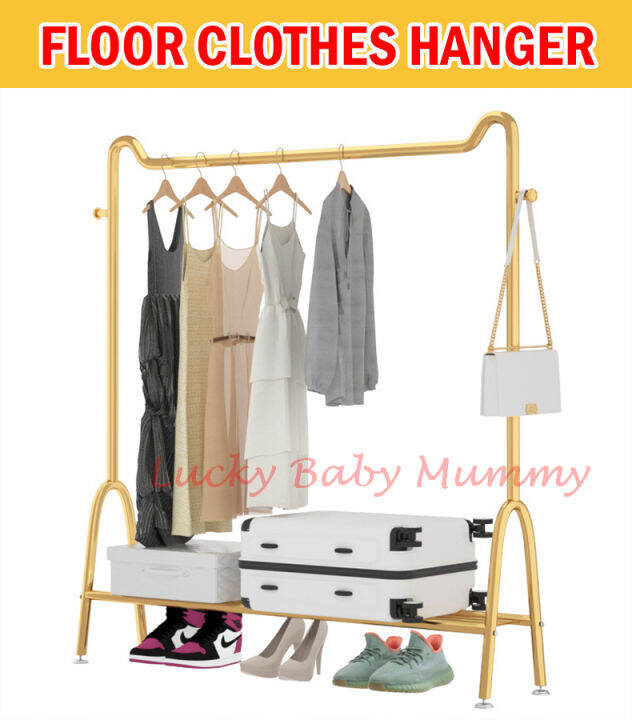 Golden standing clothes rack/ Floor Clothes Hanger/ Rack with Cat Ear