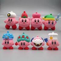 8 Buah/ชุด Boneka Mainan อะนิเมะ Permainan Lucu Kartun Merah Muda Kirby Waddle Dee Doo Mainan หุ่นพีวีซี Untuk Hadiah An-An