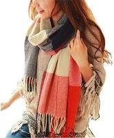 【Miki Xinyuan】ผ้าพันคอลายสก๊อตบิ๊ก GridWarm ผู้หญิงคอหัวผ้าพันคอ FashionScarfs Cashmerผ้าคลุมไหล่ AndBufandas Hombre