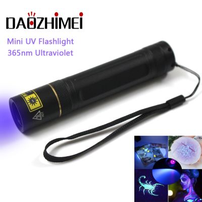 365nm UV Led Flashlight Ultra Violets Ultraviolet 18650 Flashlight Invisible Torch for Pet Stains Hunting Marker Check Rechargeable Flashlights