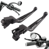 Motorcycle Chrome Black Slotted Brake Clutch Levers For Harley Dyna Super Glide Softail Sportster 1200 883 touring Street Glide