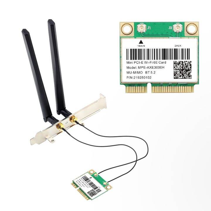 Mini Pcie Wifi 6E AX210 Wi-Fi Network Card 5374Mbps Bluetooth 5.2 802 ...