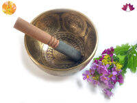 ขันทิเบตแฮนด์เมด ขนาด17.4ซม. น้ำหนัก1036กรัม ชามทำสมาธิแฮนด์เมด Tibetan Handmade Singing Bowl