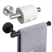 Toilet Wall Mount Toilet Paper Holder Stainless Steel Perforated Towel Rack Bathroom Kitchen  Roll Paper Accessory Toilet Roll Holders