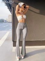 กางเกงขาบาน Calça Feminina Fina De Cintura Alta Calça Y2K พารามัลเฮอร์ Leve Flare ลำลอง Capris Moda