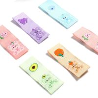 100 PCs Polyester Label Tags Bear Animal Green Fruit Pattern Childrens Cartoon Clothing Bags Hats DIY Sewing Supplies 4x1.5cm Stickers Labels