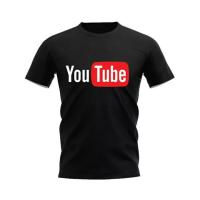 youtube ยูทูป เสื้อยืดสกรีนเท่ๆใส่สบายเนื้อผ้านิ่ม เสื้อยืดแขนสั้นสำหรับผู้ชายและผู้หญิง