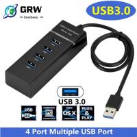 [HOT HAIXWLXKWW 589] Grwibeou 4 Ports High Speed HUB Port USB 3.0 Splitter Expansion สำหรับอะแดปเตอร์แล็ปท็อปเดสก์ท็อป